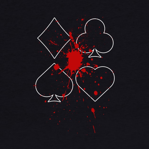 Bloody Playing cards Symbols-Gambling by StabbedHeart